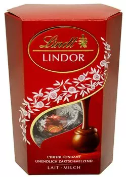 Конфеты ЛИНДОР молочный 200гр
