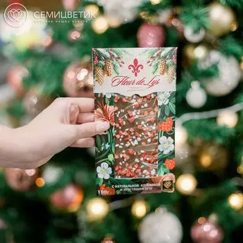 НГ Шоколад "Флер-де-лис" молочный с клубникой 100 гр.