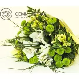 Орхидеи, кустовые хризантемы и альстромерии