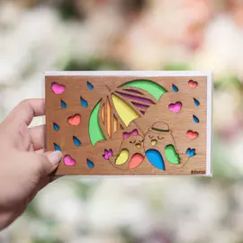 Открытка из дерева 10*15 Без надписи