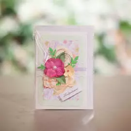 Открытка ручной работы 10*15 Поздравляем