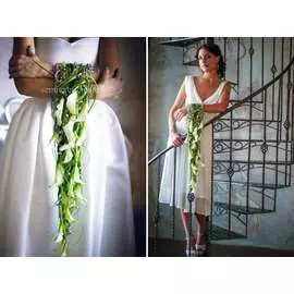 Свадебный букет-браслет из калл