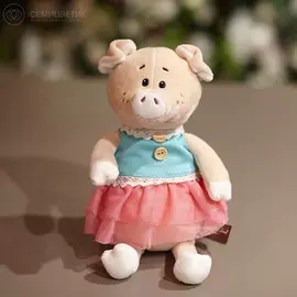 Свинка Даша в Ярком Платье, 21 см