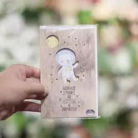 Винтажная открытка из дерева 10*15 Люблю тебя