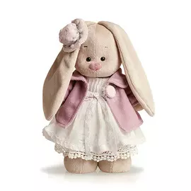 Зайка Ми в фиолетовом пальто и белом платье, большая (31 см)