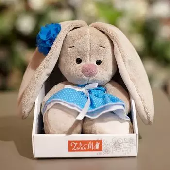 Зайка Ми в голубом сарафанчике (малыш) 15 см