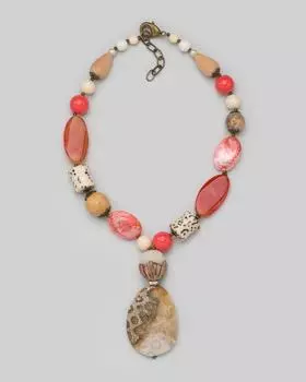 Бусы Selena Роман с камнем