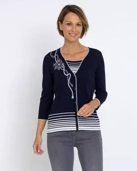 Кардиган и блузка: 2 в 1 Fiora Blue