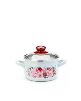Кастрюля с крышкой 1,65 л Metrot Цветы