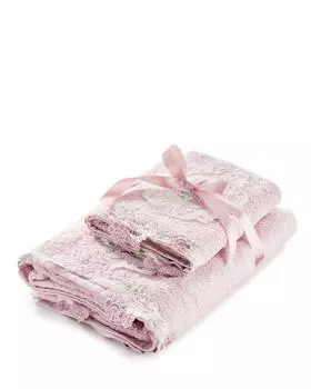 Комплект полотенец с вышивкой и кружевом «Камея», 2 шт. Minteks