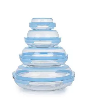 Контейнеры пищевые, 4 шт. Glasslock стекло 0,13 л - 1,75 л