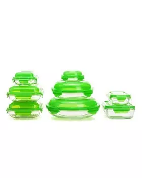 Контейнеры пищевые, 8 шт. Glasslock стекло 0,13 л - 1,75 л