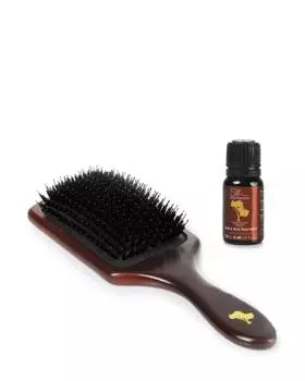 Массажная щетка и эмульсия с аргановым маслом 12 мл Silk Oil of Morocco Argan Hair&amp;Skin