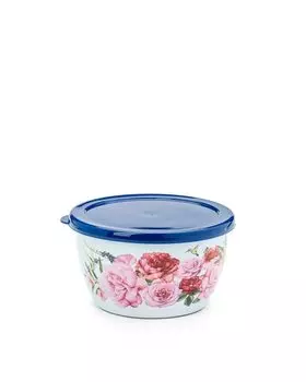 Миска эмалированная с крышкой 1,15 л Metrot Цветы