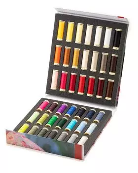 Набор ниток в подарочной упаковке, 42 катушки