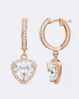 Серьги треугольные подвесные Diamantaire