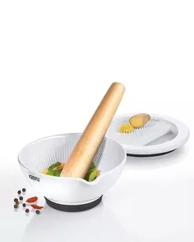 Ступка фарфоровая с тёркой GEFU Сури