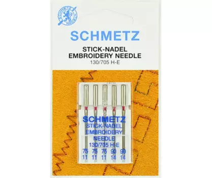Игла SCHMETZ вышивальные № 75-90 (5 шт)