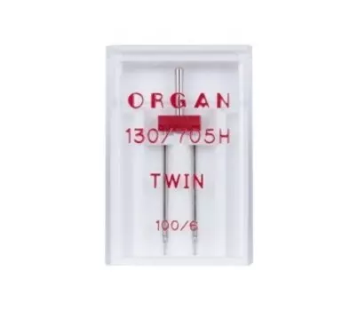 Иглы Organ двойные 100\6 ( 1 шт)
