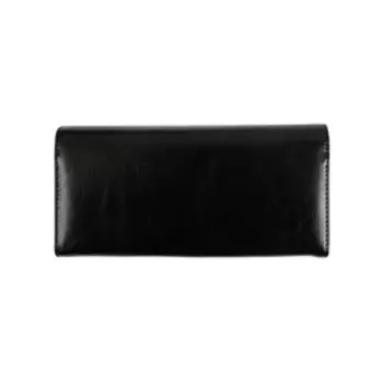 0725-9 Кошелек, отдел на кнопке, цвет черный 19х10х2см