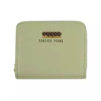 0725A-1 Кошелек, отдел на молнии, цвет зеленый 11х8х2см