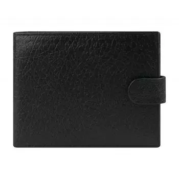 0-06FM Портмоне мужское, з/кнопка, отд. для купюр, карт, монет, цвет черный 12,5х10х2см