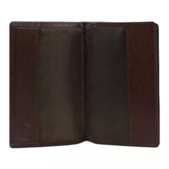 0-217 Обложка для автодокументов и паспорта, цвет коричневый галька 10х13,5х0,7см