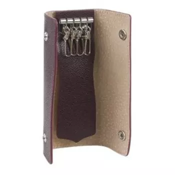 Ключница на кнопках, длина 14 см, цвет коричневый