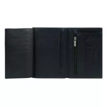 0-403FM Портмоне мужское, 2 отдела, для карт, монет, цвет синий 11х15х2см