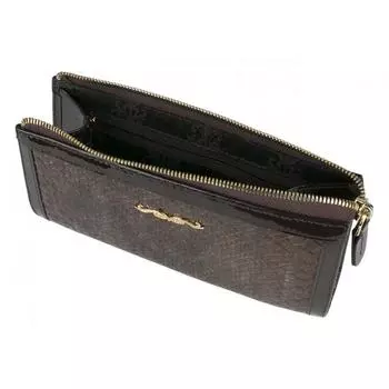 0-441 Кошелек женский, з/молния, отд. для купюр, карт, монет, цвет коричневый 20х11,5х1,5см 74797