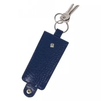 0-549/1 Ключница, отдел на кнопке, цвет сапфир кайман 13х6,5х1,5см