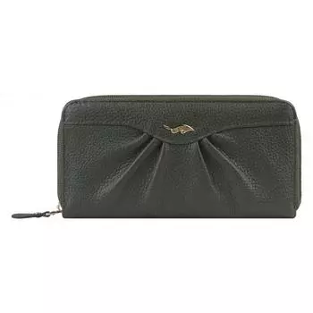 0-579/1 Кошелек женский, з/молния, 3 отдела, для карт, монет, цвет хаки 20х11,5х2см