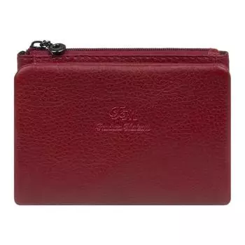 0-749/1 Кошелек женский, з/кнопка, 2 отдела, для карт, монет, цвет гранат 9х12х2см