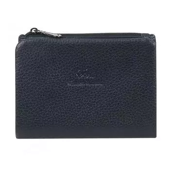 0-749/1 Кошелек женский, з/кнопка, 2 отдела, для карт, монет, цвет синий 9х12х2см