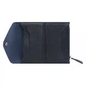 0-766FM Кошелек, з/кнопка, отд. для купюр, карт, монет, цвет океан 15х9х1см