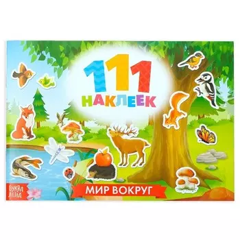 Наклейки детские «111 наклеек. Мир вокруг», 12 стр.