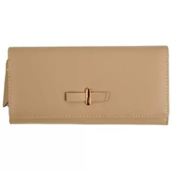 1018-1 Кошелек, отдел на кнопке, цвет бежевый 19х9х3см