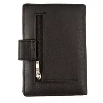 1033 Кошелек, отдел на кнопке, цвет черный 13х9х2см