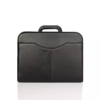 10516 Папка деловая, отдел на молнии, цвет черный 38,5х29,5х6,5см