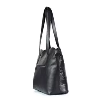 10519 Сумка тоут, отдел на молнии, цвет черный 35,5х26,5х12см