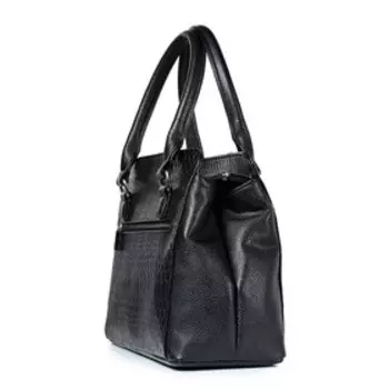 11214 Сумка тоут, отдел на молнии, цвет черный 31,5х21х12см