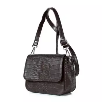 11320 Сумка мессенджер, отдел на клапане, цвет коричневый 19,5х16,5х9,5см