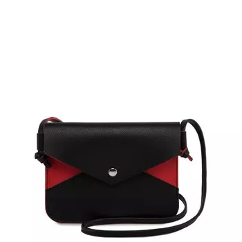 1132 Сумка кросс-боди, отдел на клапае, цвет черный 13х0,5х19см