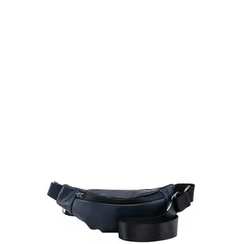 1189 Сумка поясная, отдел на молнии, цвет синий 12х7х31см