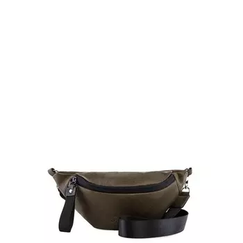 1200 Сумка поясная, отдел на молнии, цвет зелёный 12х9х30см