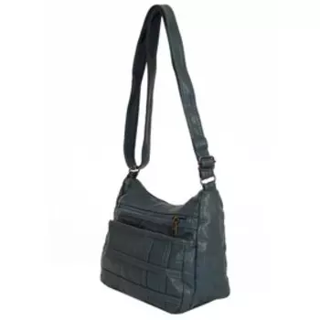 1225 Сумка мешок, отдел на молнии, цвет синий 28х20х10см