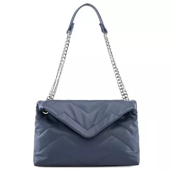 1228 Сумка мессенджер, отдел на клапане, цвет серый 20х10х31см