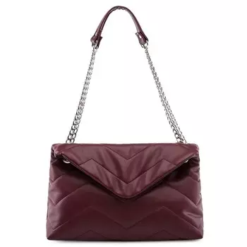 1228 Сумка мессенджер, отдел на клапане, цвет бордовый 20х10х31см