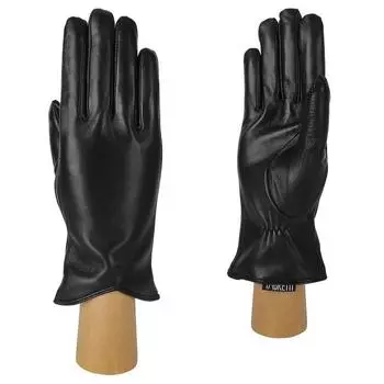 12.96-1 Перчатки женские раз.7, цвет черный, с подкладом шерсть