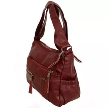 1399 Сумка мешок, отдел на молнии, цвет бордовый 29х23х12см